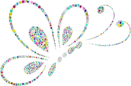 Prismatic Circles Butterfly Line Art 2 4