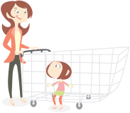 Mom Shopping With Daughter