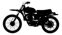 High Detail Motorcycle Silhouette