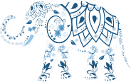 Floral Flourish Decorated Elephant