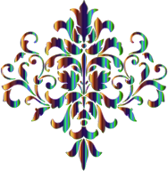 Iridescent Damask Design No Background