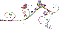 Prismatic Interlocking Waves Birds Flourish