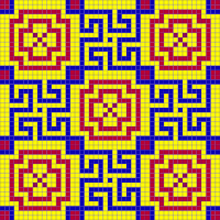 Seamless Tiled Geometric Mosaic Pattern By Karen Arnold