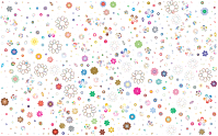 Prismatic Floral Background No Black