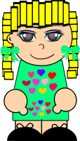 Cartoon blond girl