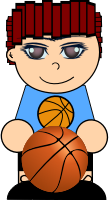 Boy with basketball