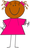 Funny girl with dark skin