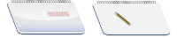 Large notebook with pencil