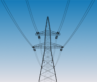 Overhead power line by Rones
