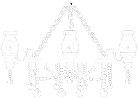 Chandelier Line Art