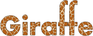Giraffe Typography With Stroke