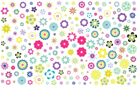 Colorful Floral Background No Black