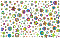 Colorful Floral Background 3 No Black
