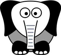 Grey Scale Elephant