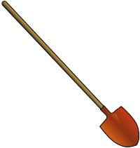 Round point shovel