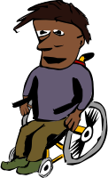 African Man in a Wheelchair