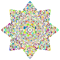 Prismatic Light And Dark Star No Background