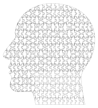 Man Head Puzzle Strokes