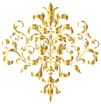 Golden Damask Design No Background