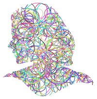 Prismatic Rings Female Head No Background