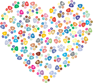 Prismatic Paw Prints Heart 3