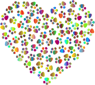 Prismatic Paw Prints Heart 4