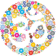 Prismatic Om Symbol Negative Space Circles 2