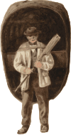 Dyn â chwrwgl | Man with coracle