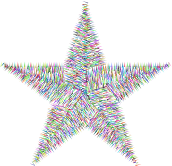 Prismatic Patchwork Star No Background