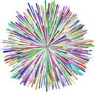 Prismatic Fireworks No Background