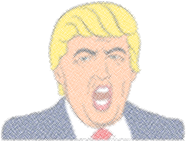 Donald Trump Cartoon 2 Crosshatched