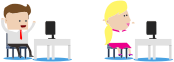 Cheering Office Workers