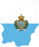 San Marino Map Flag