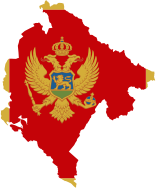 Montenegro Map Flag