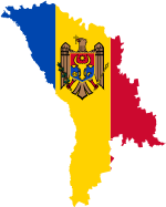 Moldova Map Flag