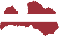Latvia Map Flag