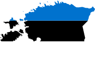 Estonia Map Flag