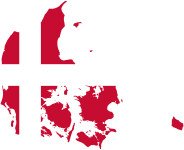 Denmark Map Flag