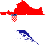 Croatia Map Flag