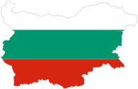 Bulgaria Map Flag With Stroke