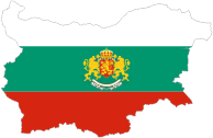 Bulgaria Map Flag With Stroke And Coat Of Arms
