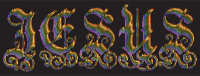 Chromatic Jesus Typography Lines