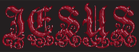 Crimson Jesus Typography Lines