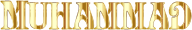 Gold Muhammad Typography No Background