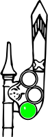 Railway semaphore (green)