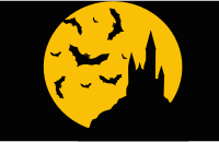 Castle Bats Silhouette