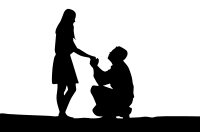 Marriage Proposal Silhouette