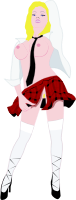 Schoolgirl Stripper - Standing