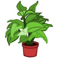 potted plant - coloured