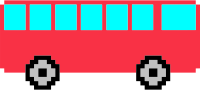 Pixel art bus